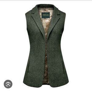 Olive Women's Herringbone Vest